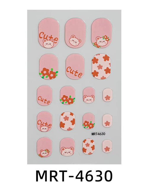 Load image into Gallery viewer, New Children Nail Stickers Cartoon DIY Nail Decorative Sticker Girls Cute Nails Temporary Stickers Kids Nails Art Stickers
