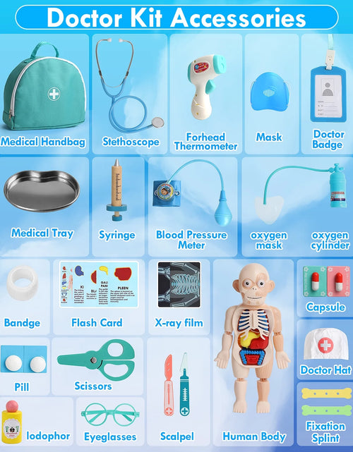 Load image into Gallery viewer, Doctor Kit for Kids Realistic, 36PCS Kids Doctor Kit Wooden, Doctor Pretend Playset
