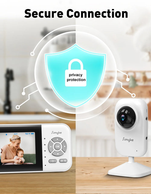 Load image into Gallery viewer, Upgrade Video Baby Monitor with 2 Cameras and Audio 2.8&quot; LCD Screen, Night Vision, APP, 2 Way Talk, 1200Ft Long Range, Feeding Clock, Temperature Detection, Portable Wireless Baby Cam Home Use
