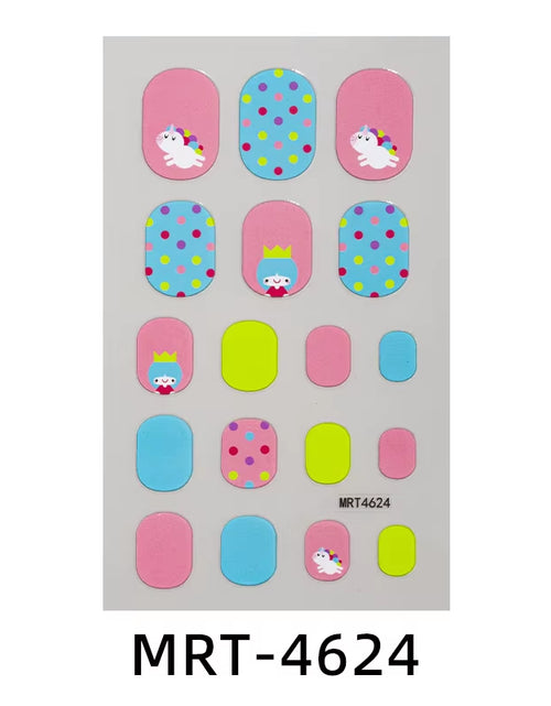 Load image into Gallery viewer, New Children Nail Stickers Cartoon DIY Nail Decorative Sticker Girls Cute Nails Temporary Stickers Kids Nails Art Stickers
