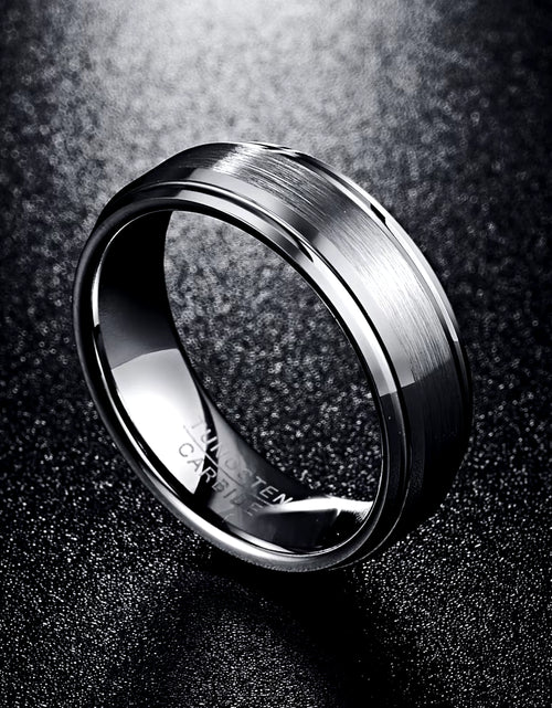 Load image into Gallery viewer, 7Mm Tungsten Carbide Ring Silver Color Men Rings Wedding Bands Anillos Para Hombres Male Pierscienie
