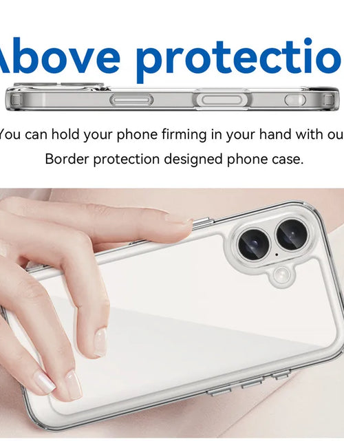 Load image into Gallery viewer, For  16 Case  16 plus Pro Max Cover Luxury Clear PC Shockproof Silicone Protective Phone Back Cover for  16
