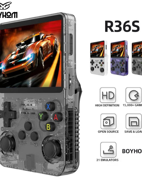 Load image into Gallery viewer, R36S Retro Handheld Video Game Console Linux System 3.5 Inch IPS Screen R35S Pro Portable Pocket Video Player 64GB Games
